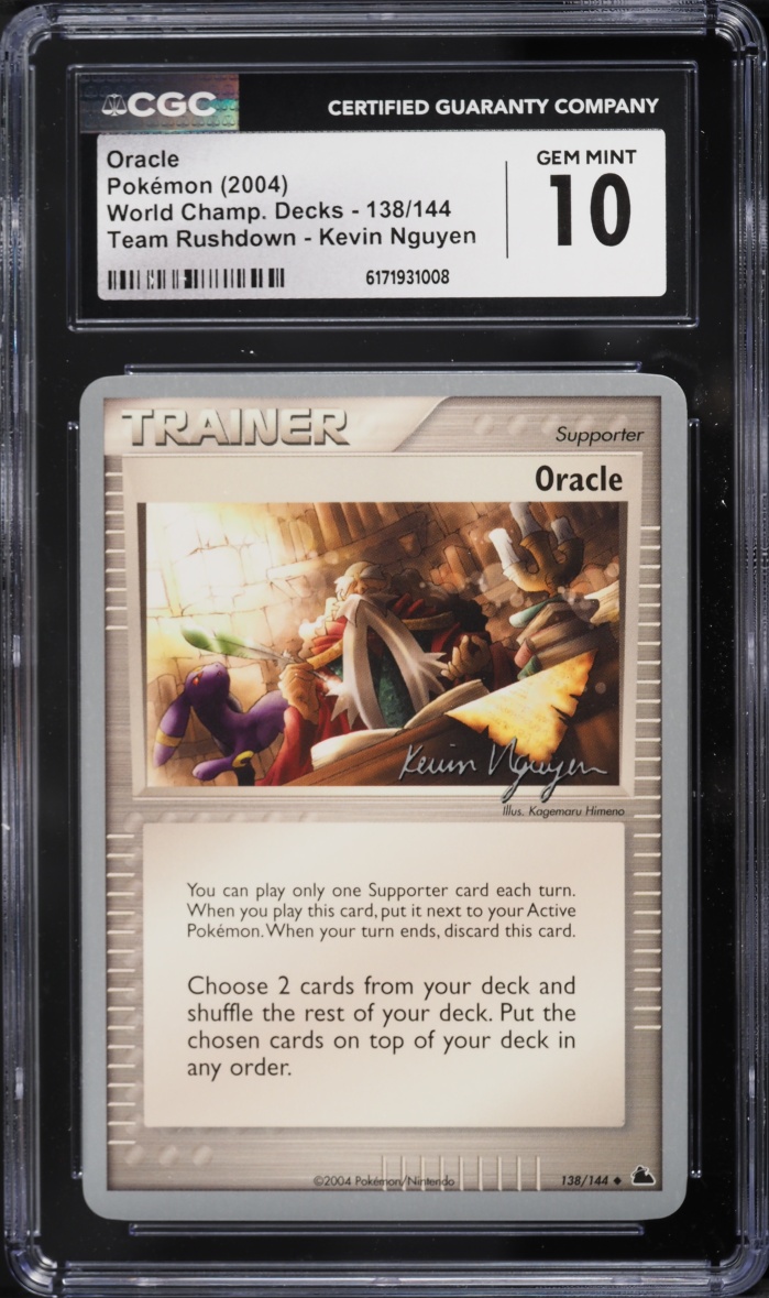 2004 Pokemon World Championship Decks Team Rushdown Kevin Nguyen Oracle #138 CGC 10 GEM MINT