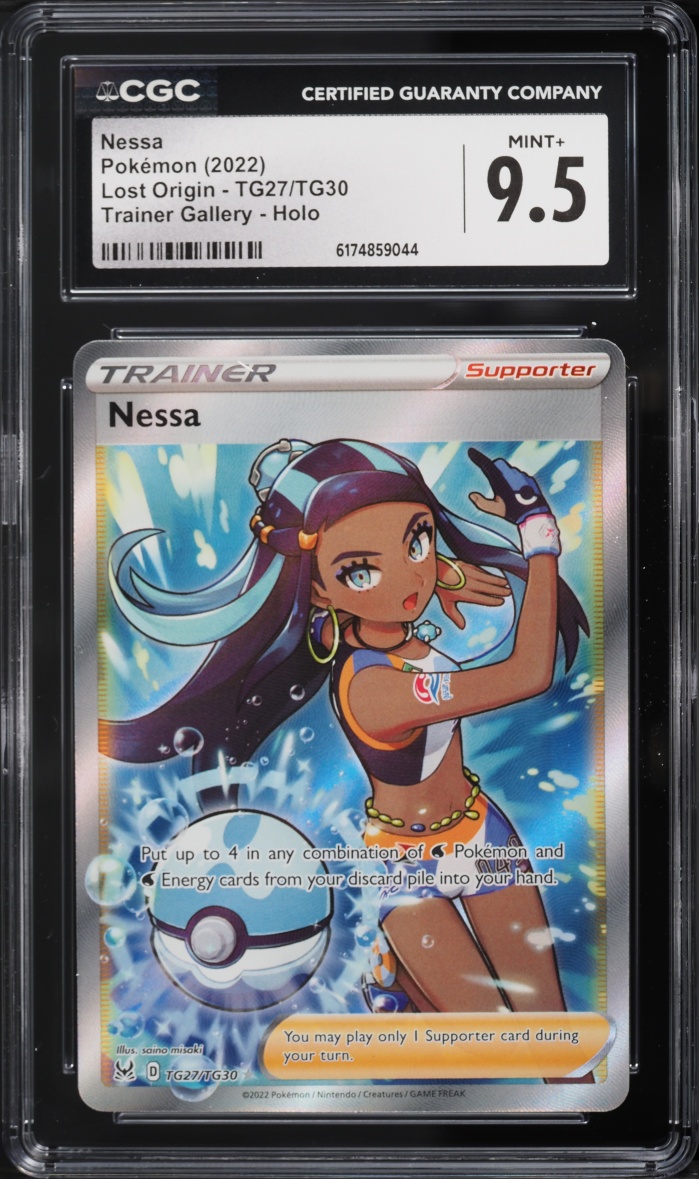 2022 Pokemon Sword & Shield Lost Origin CHR Nessa #TG27 CGC 9.5 MINT+