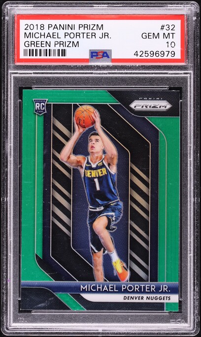 2018 Panini Prizm Fast Break Michael Porter Jr. ROOKIE #32 PSA 10