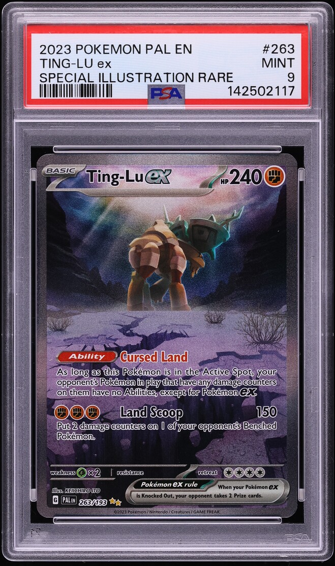 2023 Pokemon Scarlet & Violet Paldea Evolved SIR Ting-Lu ex #263 PSA 9 MINT