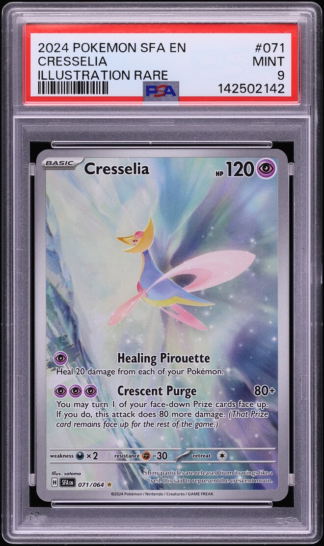 2024 Pokemon Scarlet & Violet Shrouded Fable IR Cresselia #71 PSA 9 MINT