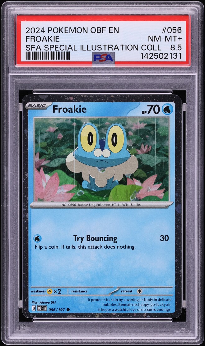 2024 Pokemon SV Obsidian Flames SFA Special Illustration Collection Froakie #056 PSA 8.5 NM-MT+