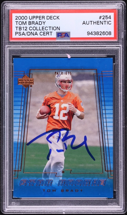 2000 Upper Deck TB12 Collection Tom Brady ROOKIE AUTO #254 PSA AUTH