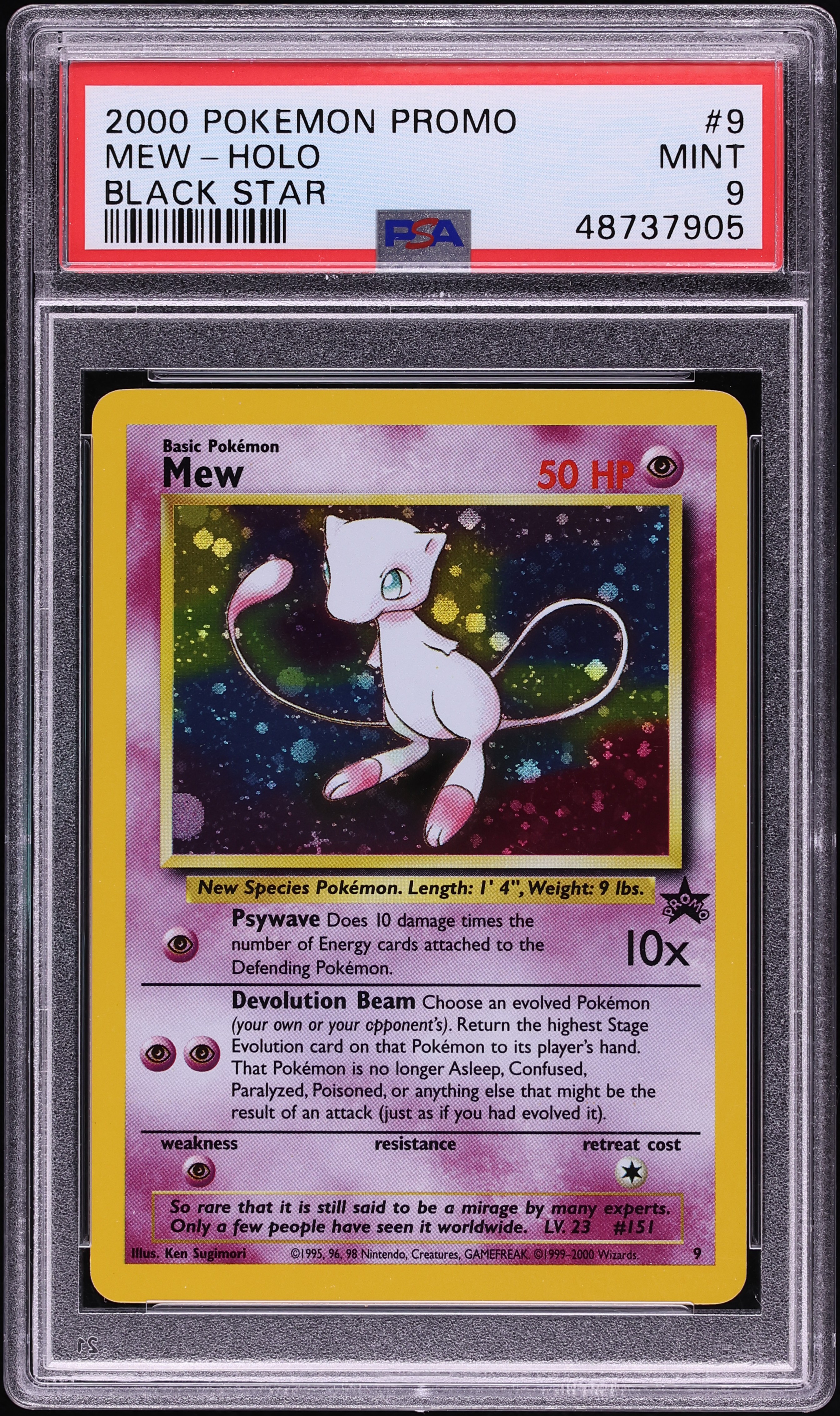 2000 Pokemon League Black Star Promo Holo Mew #9 PSA 9 MINT