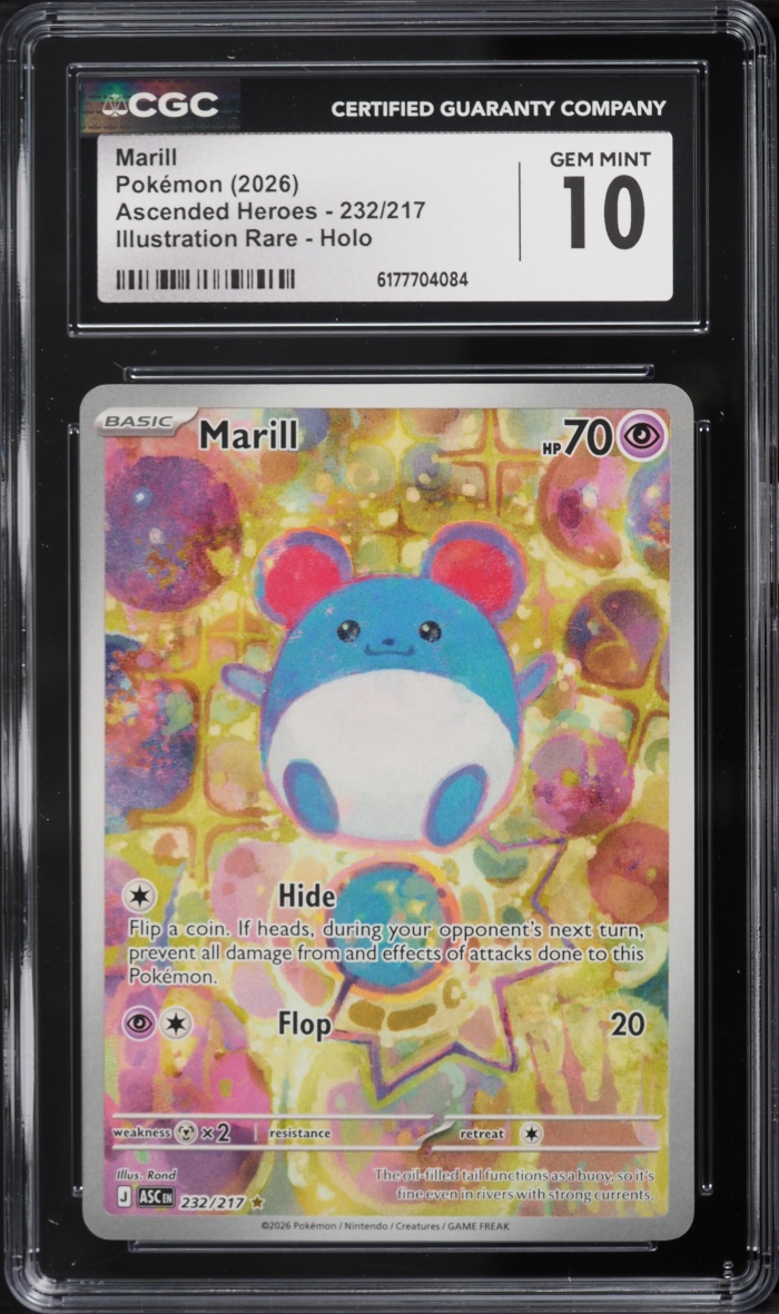 2026 Pokemon Mega Evolution Ascended Heroes IR Marill #232 CGC 10 GEM MINT