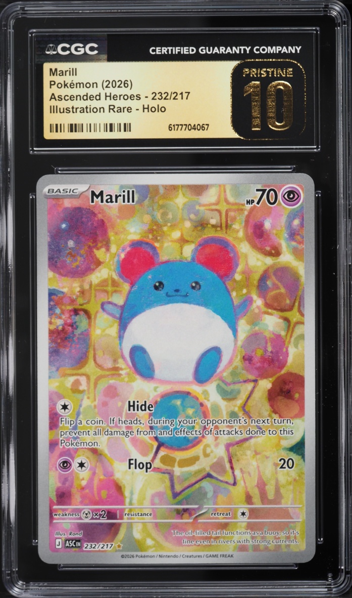 2026 Pokemon Mega Evolution Ascended Heroes IR Marill #232 CGC 10 PRISTINE