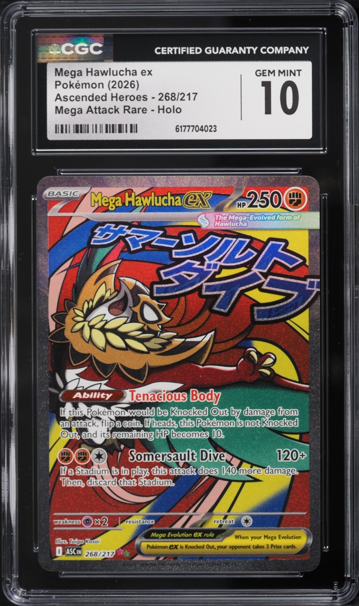2026 Pokemon Mega Evolution Ascended Heroes MA Mega Hawlucha Ex #268 CGC 10 GEM MINT