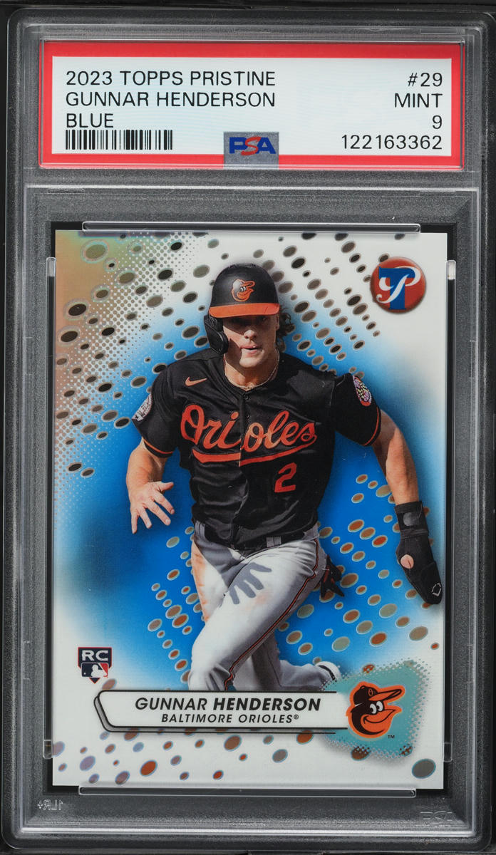 2023 Topps Pristine Blue Gunnar Henderson ROOKIE /75 #29 PSA 9 MINT