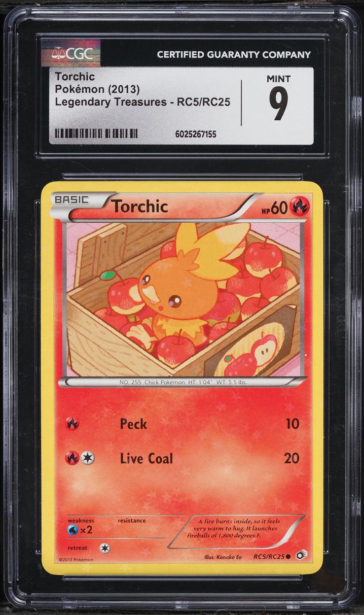 2013 Pokemon Legendary Treasures Torchic #RC5 CGC 9 MINT