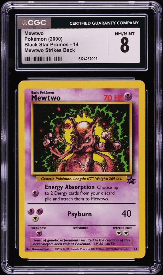 2000 Pokemon Promo Strikes Back Mewtwo #14 CGC 8 NM-MT