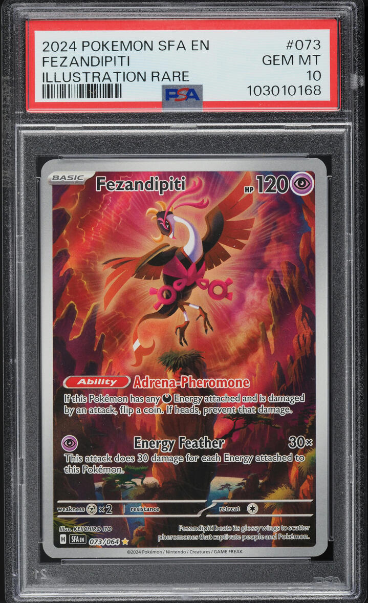 2024 Pokemon Scarlet & Violet Shrouded Fable IR Fezandipiti #73 PSA 10 GEM MINT