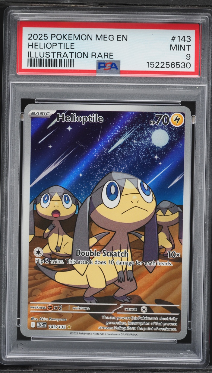 2025 Pokemon Mega Evolution IR Helioptile #143 PSA 9 MINT