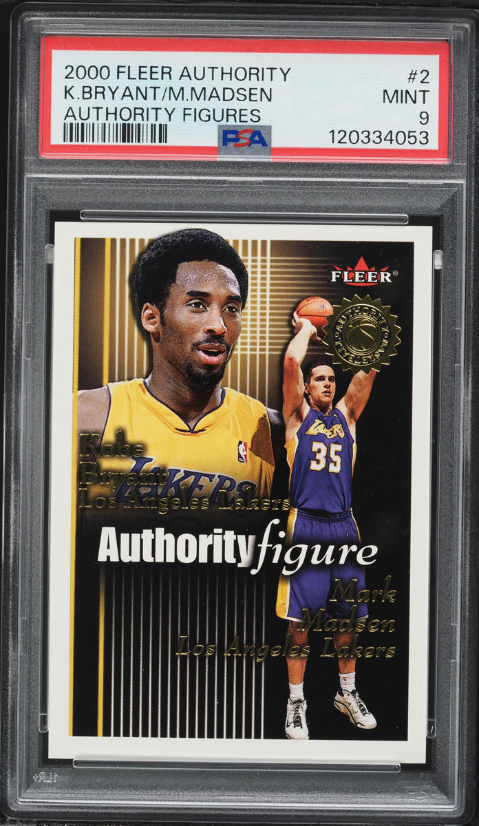 2000 Fleer Authority Figures Kobe Bryant & Mark Madsen /1250 #2 PSA 9 MINT