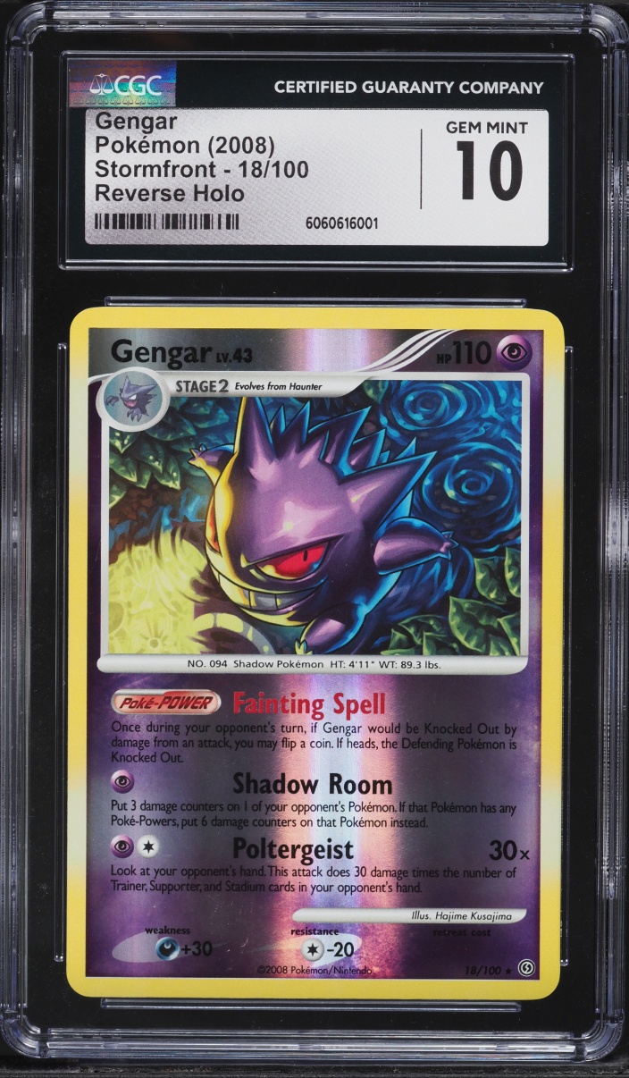 2008 Pokemon Diamond & Pearl Stormfront Reverse Holo Gengar #18 CGC 10 GEM MINT