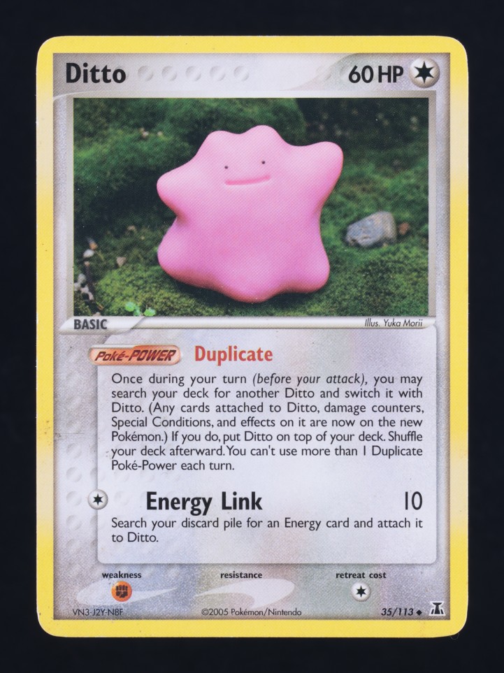 2005 Pokemon EX Delta Species Ditto #35 MBA AUTH