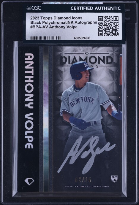 2023 Bowman Chrome Superfractor Anthony Volpe ROOKIE AUTO DNA 10 1