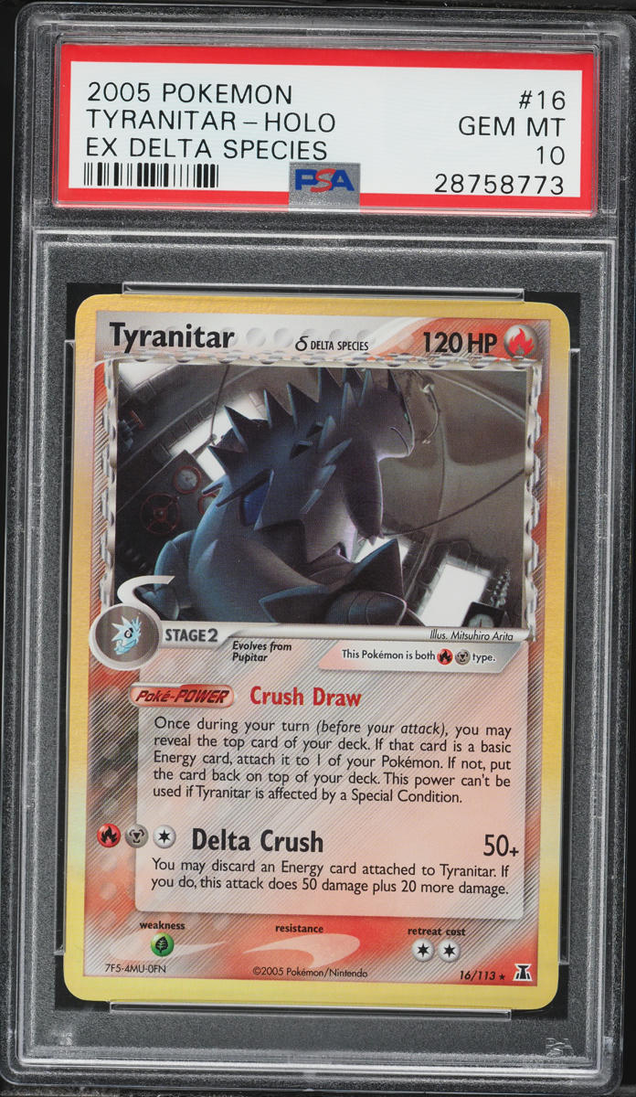 2005 Pokemon EX Delta Species Holo Tyranitar #16 PSA 10 GEM MINT