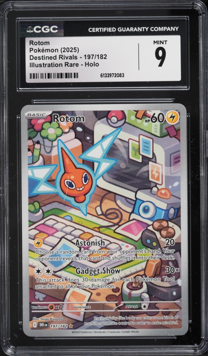 2025 Pokemon Scarlet & Violet Destined Rivals IR Rotom #197 CGC 9 MINT