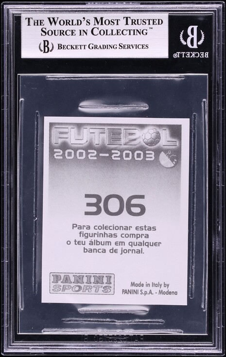 2002 Panini Futebol Portugal Stickers Cristiano Ronaldo ROOKIE #306 BGS 9 MINT