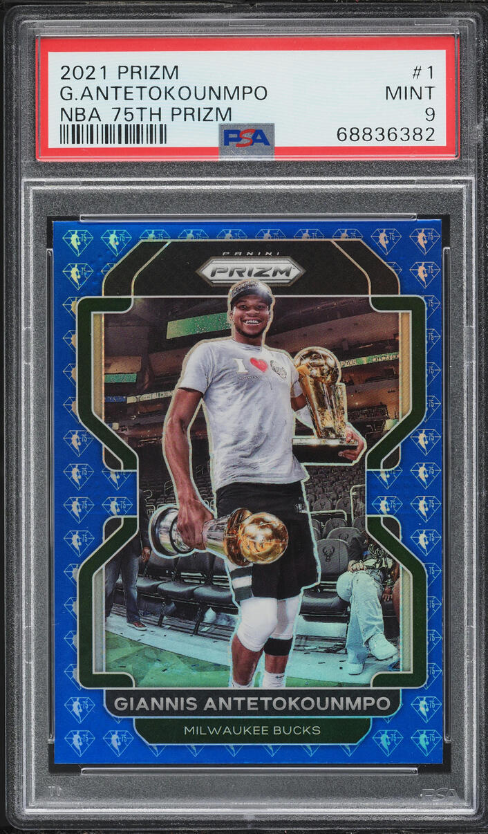 2021 Panini Prizm NBA 75th Giannis Antetokounmpo #1 PSA 9 MINT