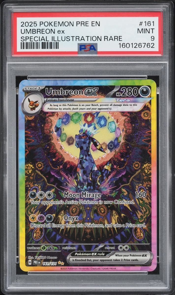2025 Pokemon Scarlet & Violet Prismatic Evolutions SIR Umbreon Ex #161 PSA 9 MINT