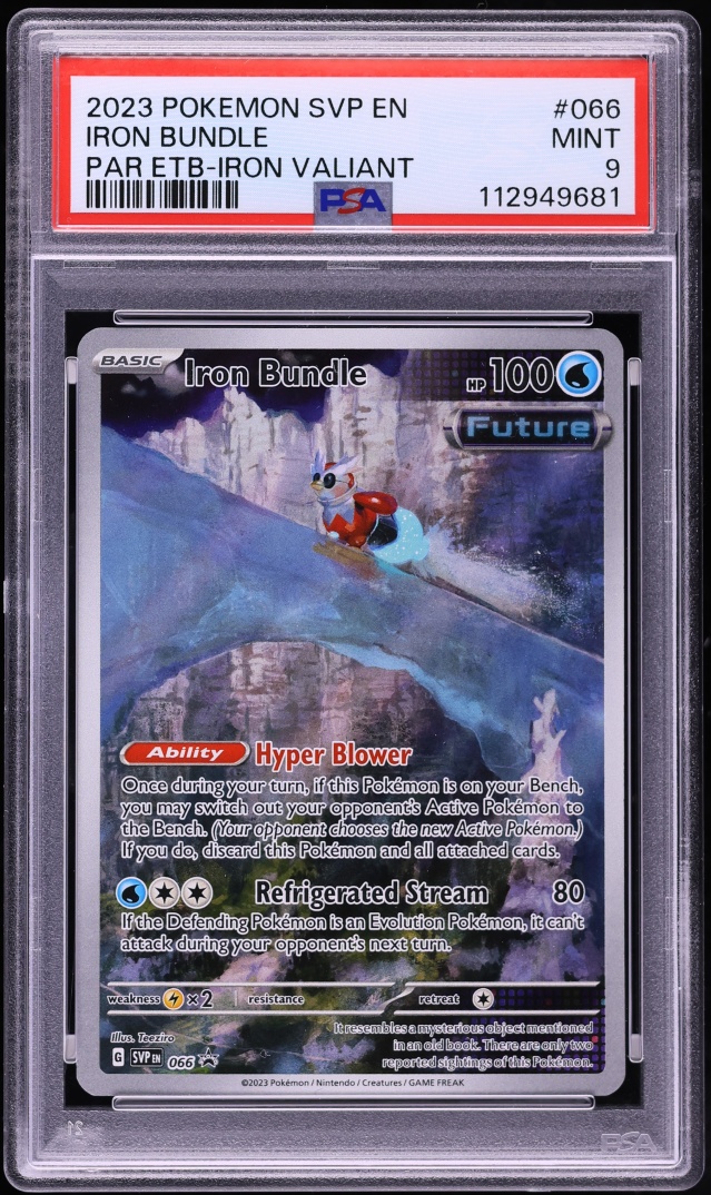 2023 Pokemon Scarlet & Violet Promo Paradox Rift ETB Iron Valiant Full Art Bundle #66 PSA 9