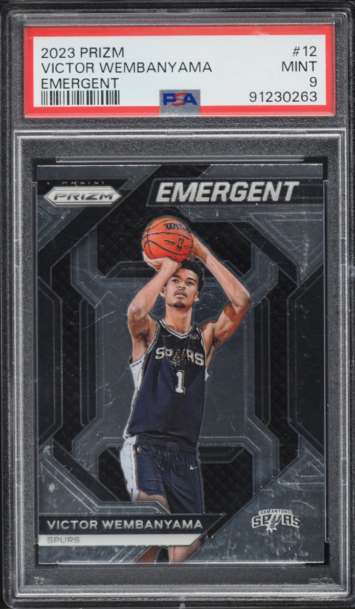 2023 Panini Prizm Emergent Victor Wembanyama ROOKIE #12 PSA 9 MINT