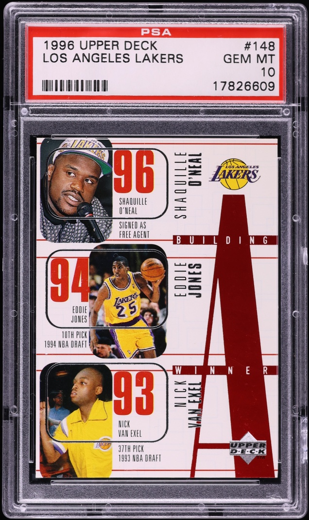 1996 Upper Deck Los Angeles Lakers Shaquille O'Neal Kobe Bryant ROOKIE #148 PSA 10 GEM MINT
