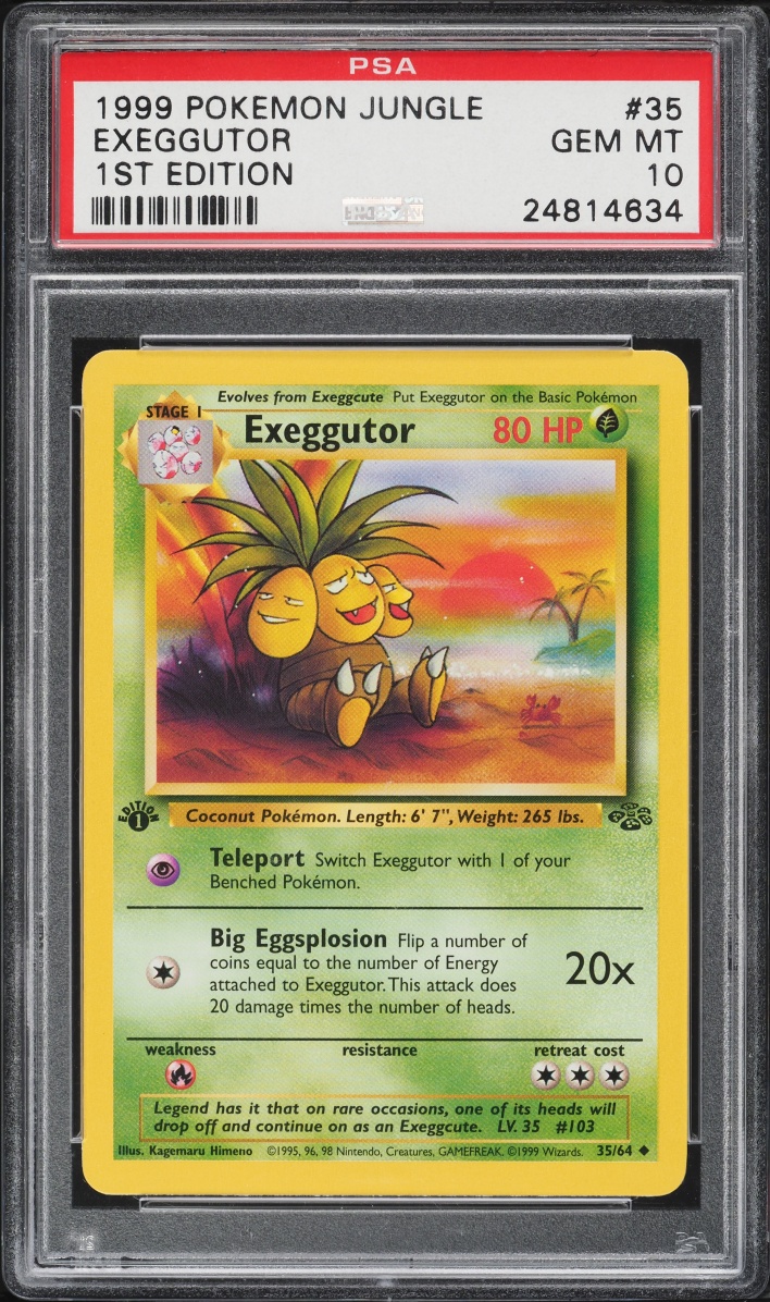 1999 Pokemon Jungle 1st Edition Exeggutor #35 PSA 10 GEM MINT