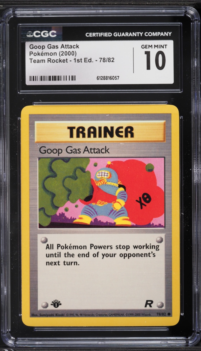 2000 Pokemon Team Rocket 1st Edition Goop Gas Attack #78 CGC 10 GEM MINT