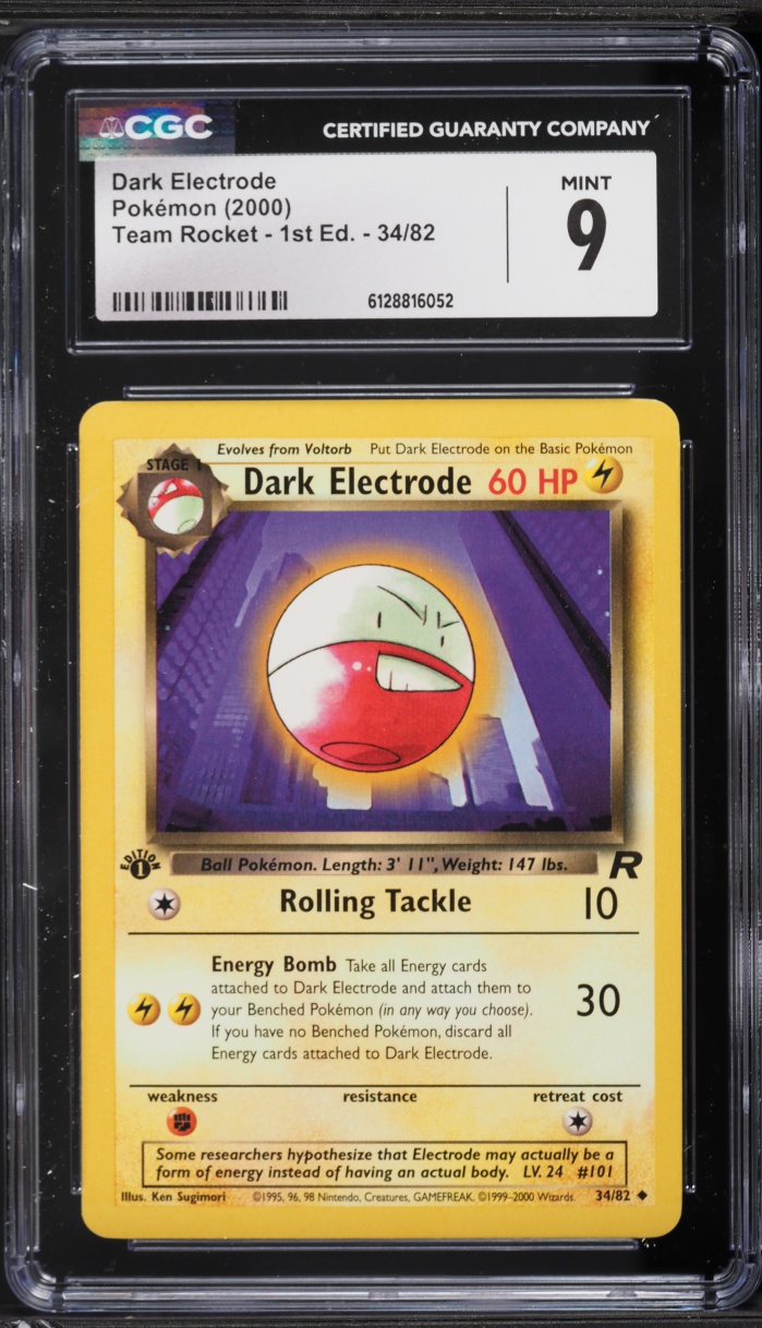 2000 Pokemon Team Rocket 1st Edition Dark Electrode #34 CGC 9 MINT