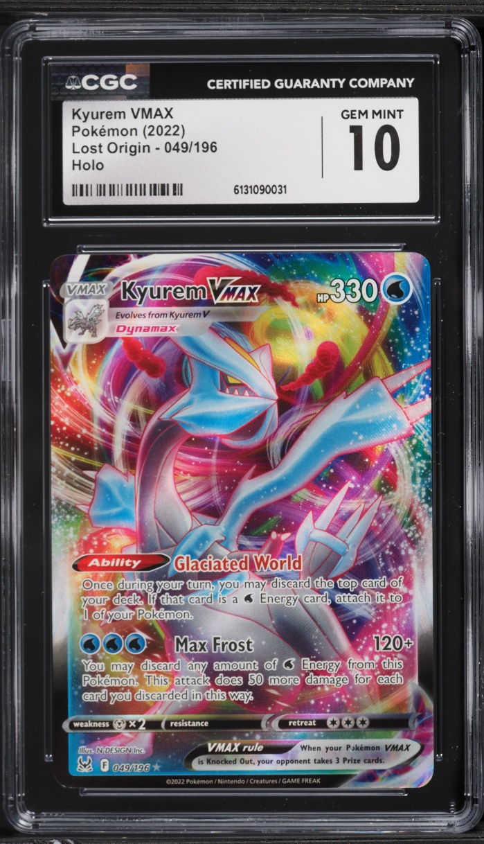 2022 Pokemon Sword & Shield Lost Origin Full Art Kyurem VMAX #49 CGC 10 GEM MINT