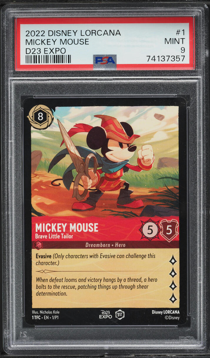 2022 Disney Lorcana Promo D23 Expo Mickey Mouse #1 PSA 9 MINT on ...
