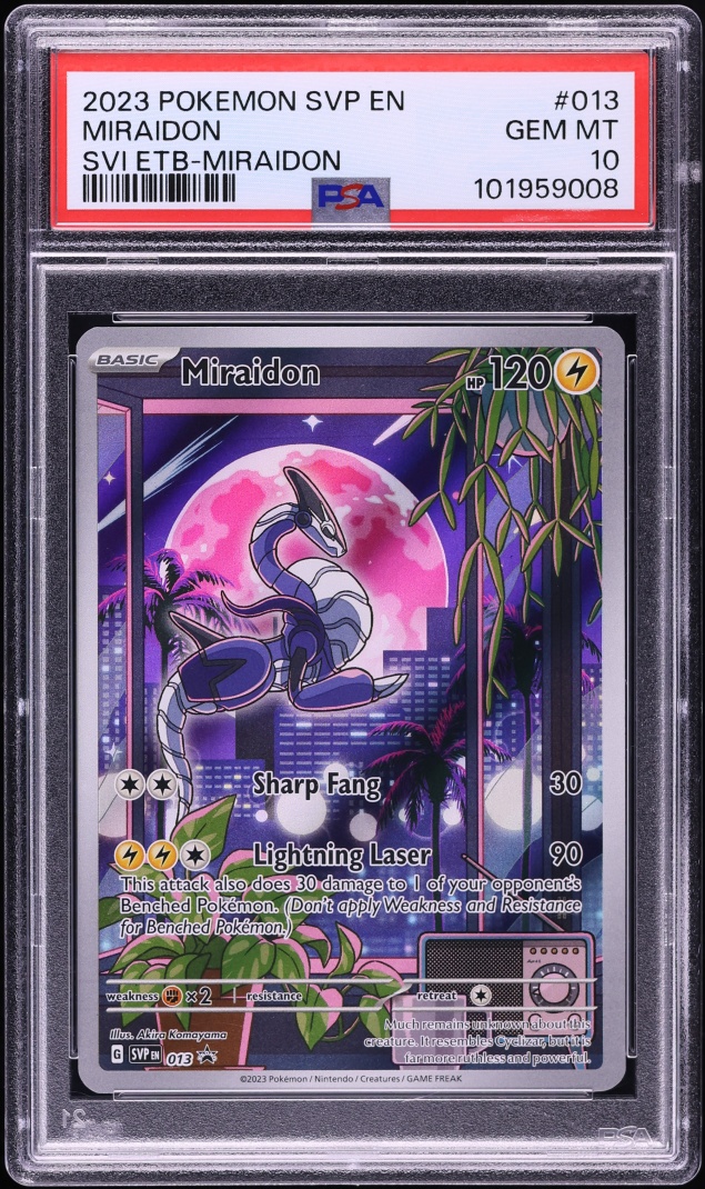 2023 Pokemon Scarlet & Violet Black Star Promo ETB Full Art Miraidon #13 PSA 10 GEM MINT