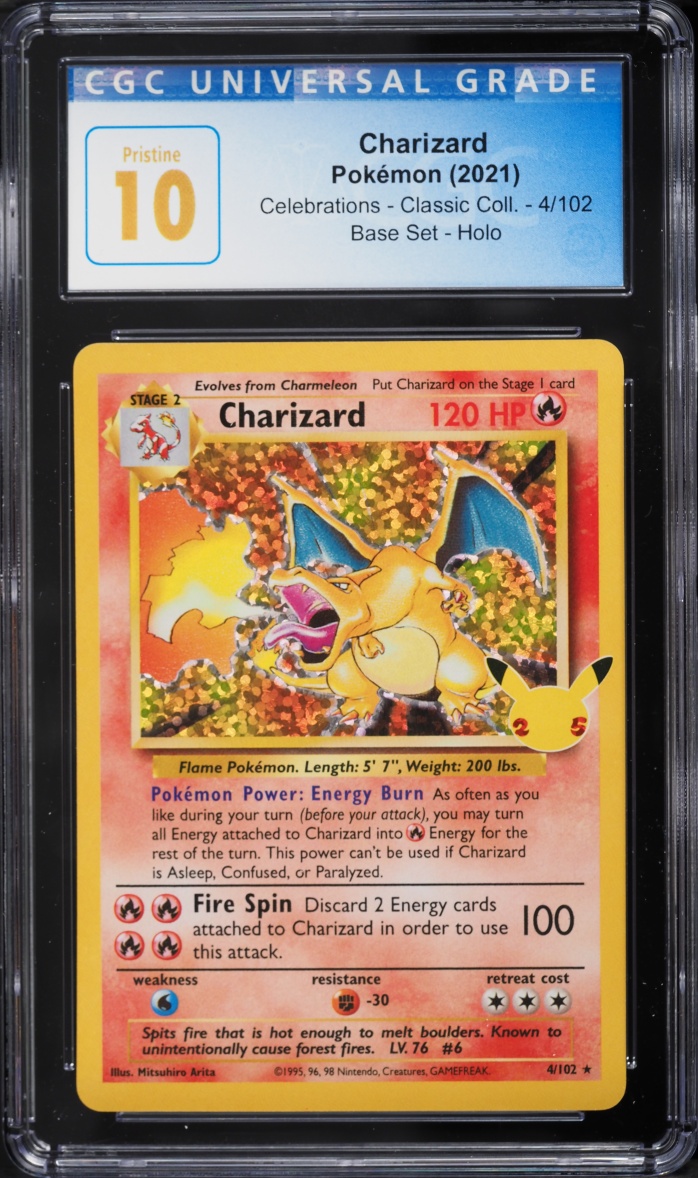 2021 Pokemon Sword & Shield Celebrations Classic Collection Holo Charizard #4 CGC 10 PRISTINE