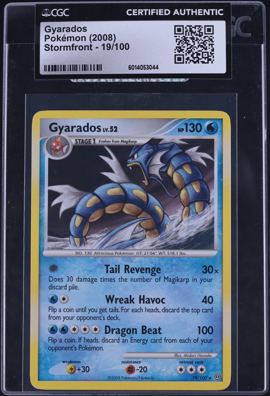 2008 Pokemon Diamond & Pearl Stormfront Gyarados #19 CGC AUTH