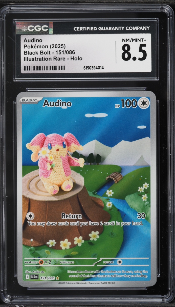 2025 Pokemon Scarlet & Violet Black Bolt IR Audino #151 CGC 8.5 NM-MT+