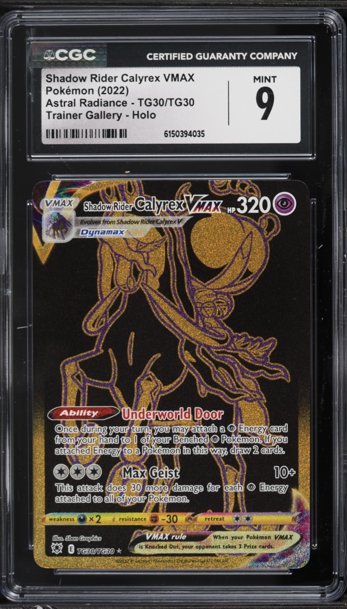 2022 Pokemon Sword & Shield Astral Radiance CHR Shadow Rider Calyrex VMAX #TG30 CGC 9 MINT