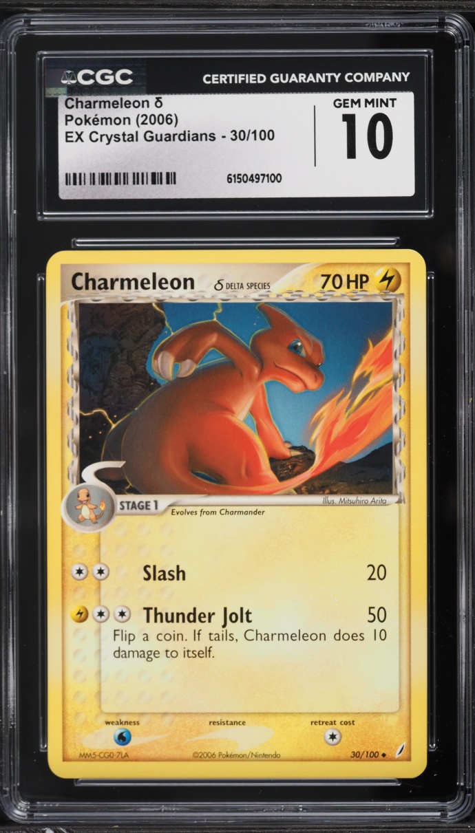 2006 Pokemon EX Crystal Guardians Charmeleon #30 CGC 10 GEM MINT