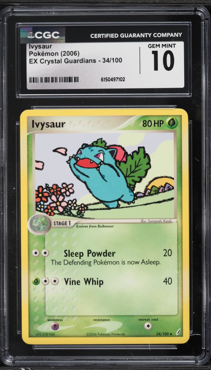 2006 Pokemon EX Crystal Guardians Ivysaur #34 CGC 10 GEM MINT