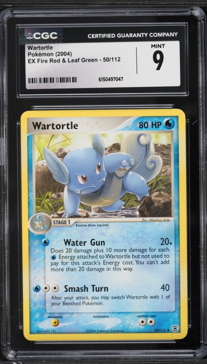 2004 Pokemon EX Fire Red & Leaf Green Wartortle #50 CGC 9 MINT