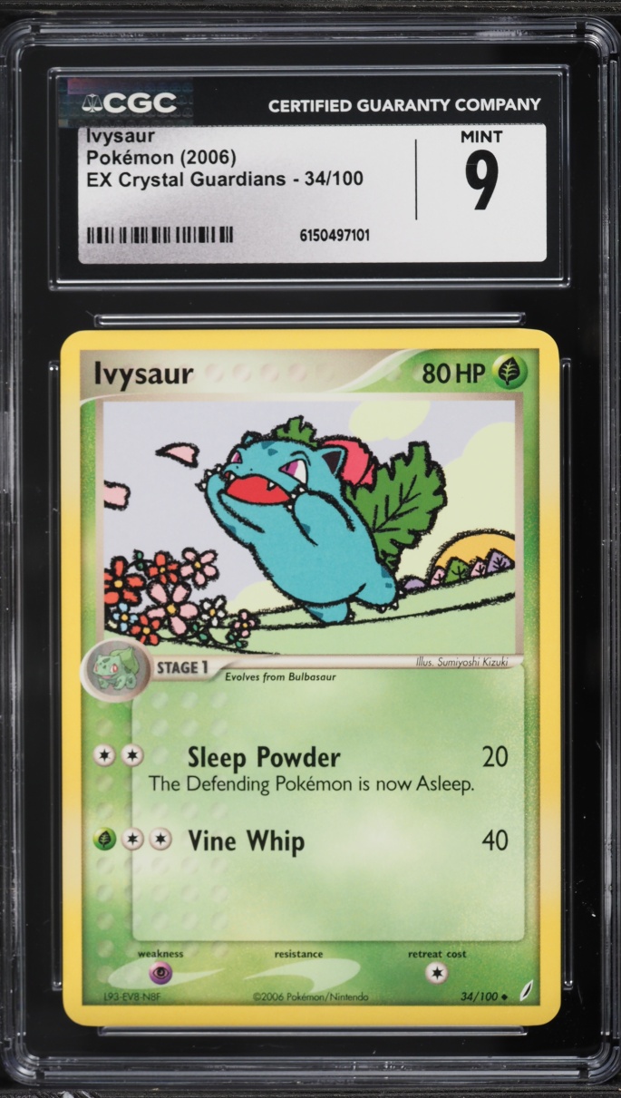 2006 Pokemon EX Crystal Guardians Ivysaur #34 CGC 9 MINT