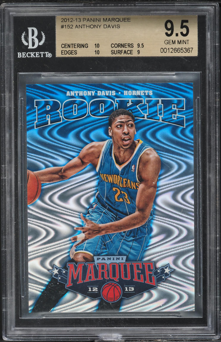 2012 Panini Marquee Anthony Davis ROOKIE #152 BGS 9.5 GEM MINT on ...