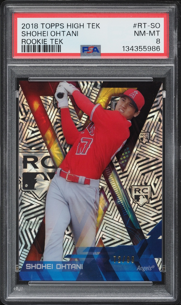 2018 Topps High Tek Shohei Ohtani ROOKIE /99 #RT-SO PSA 8 NM-MT
