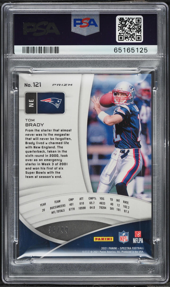 2021 Panini Spectra Celestial Tom Brady /99 #121 PSA 9 MINT