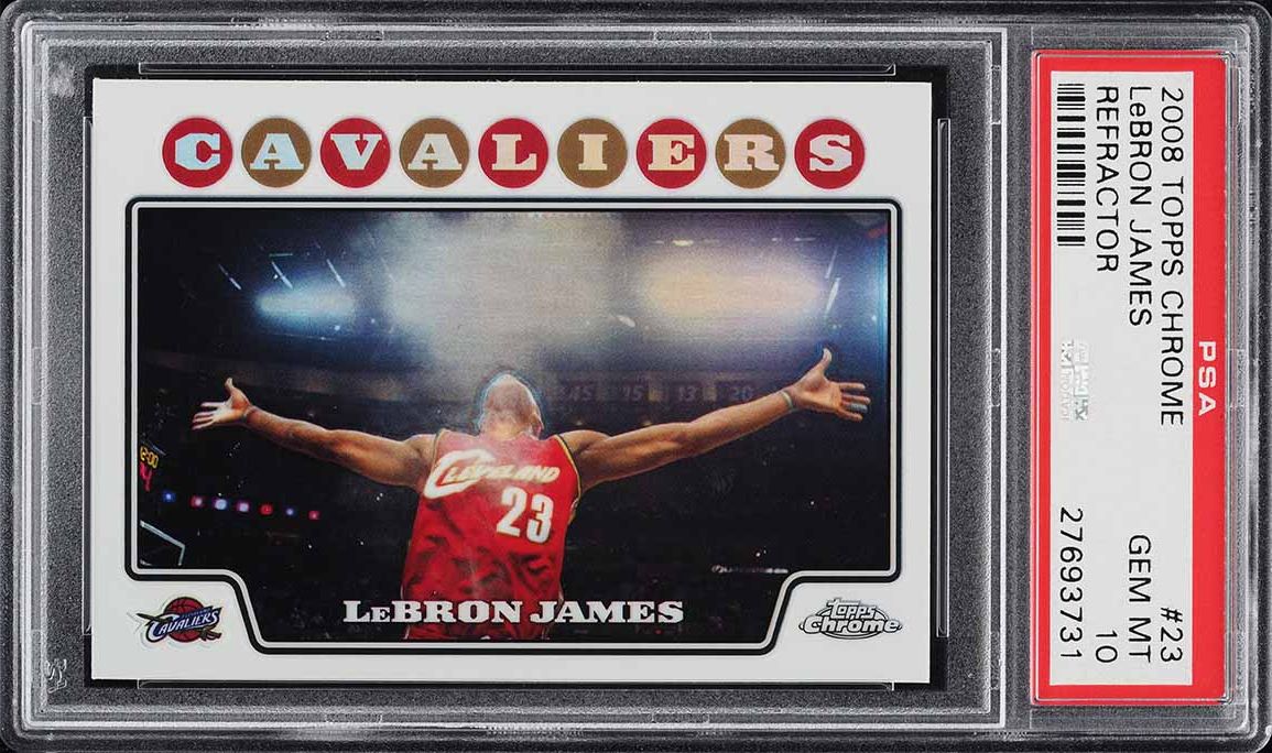 2008 Topps Chrome Refractor LeBron James #23 PSA 10 GEM MINT
