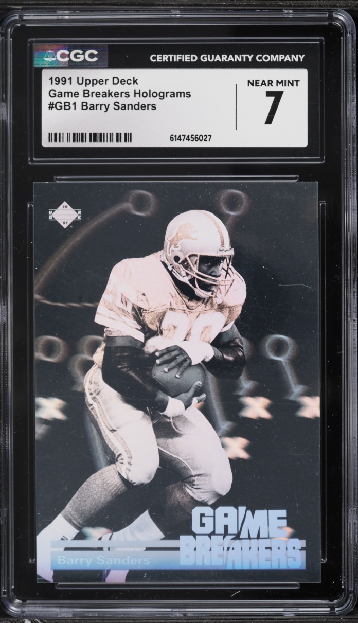 1991 Upper Deck Game Breakers Hologram Barry Sanders #GB1 CGC 7 NRMT