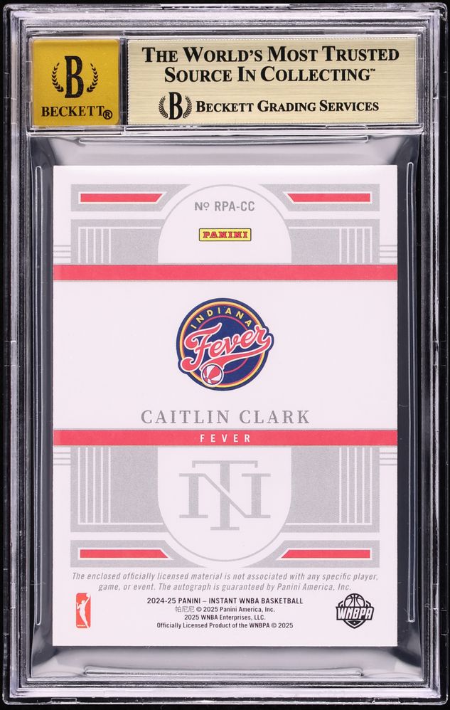 2024 National Treasures Caitlin Clark ROOKIE LOGOWOMAN PATCH AUTO 1/1 BGS 9.5