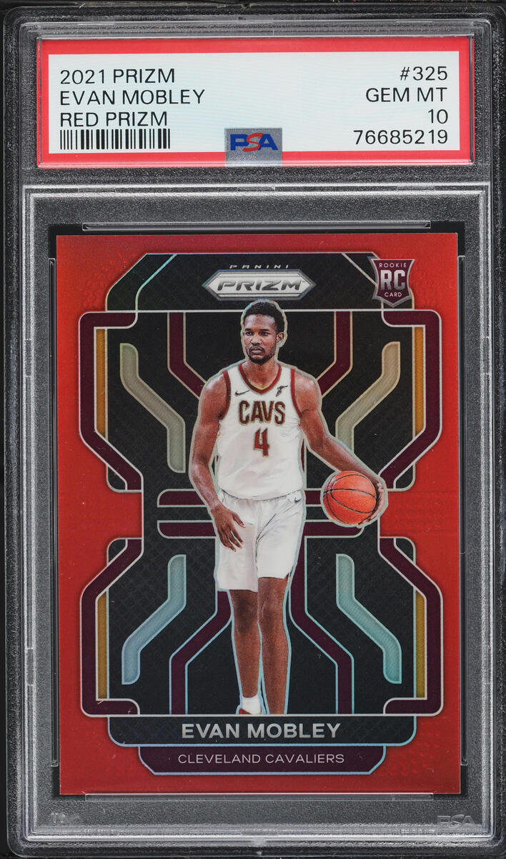 2021 Panini Prizm Red Evan Mobley ROOKIE /299 #325 PSA 10 GEM MINT