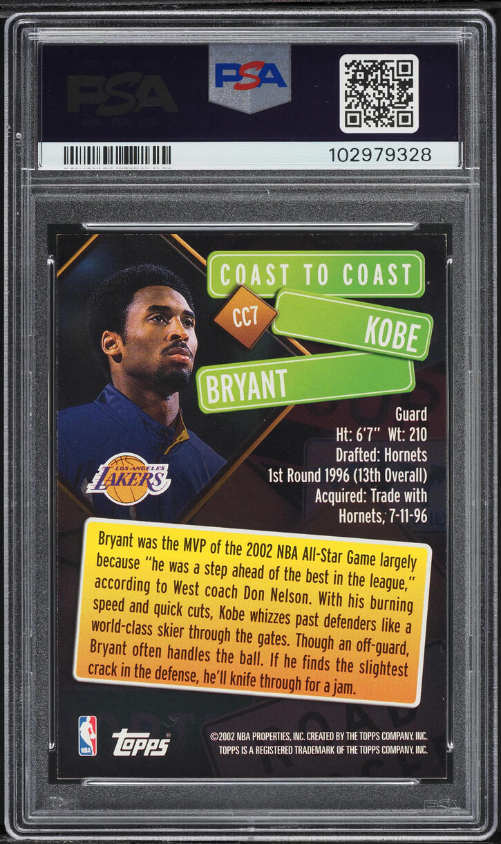 2002 Topps Coast To Coast Kobe Bryant #CC7 PSA 8.5 NM-MT+